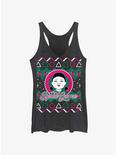 Squid Game Young-Hee Doll Ugly Christmas Womens Tank Top, BLK HTR, hi-res