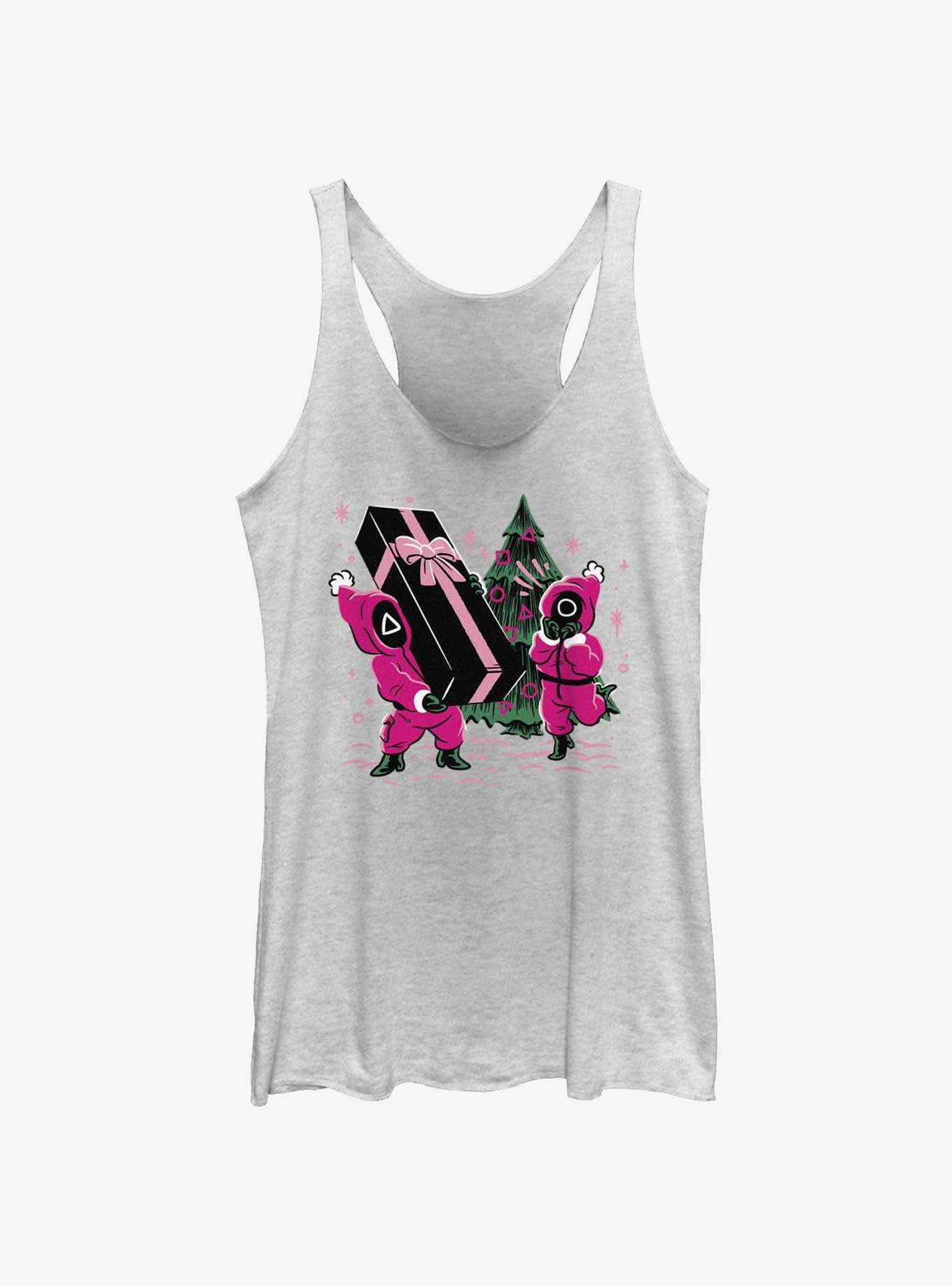 Squid Game Holiday Presents Pink Soldiers Womens Tank Top, , hi-res