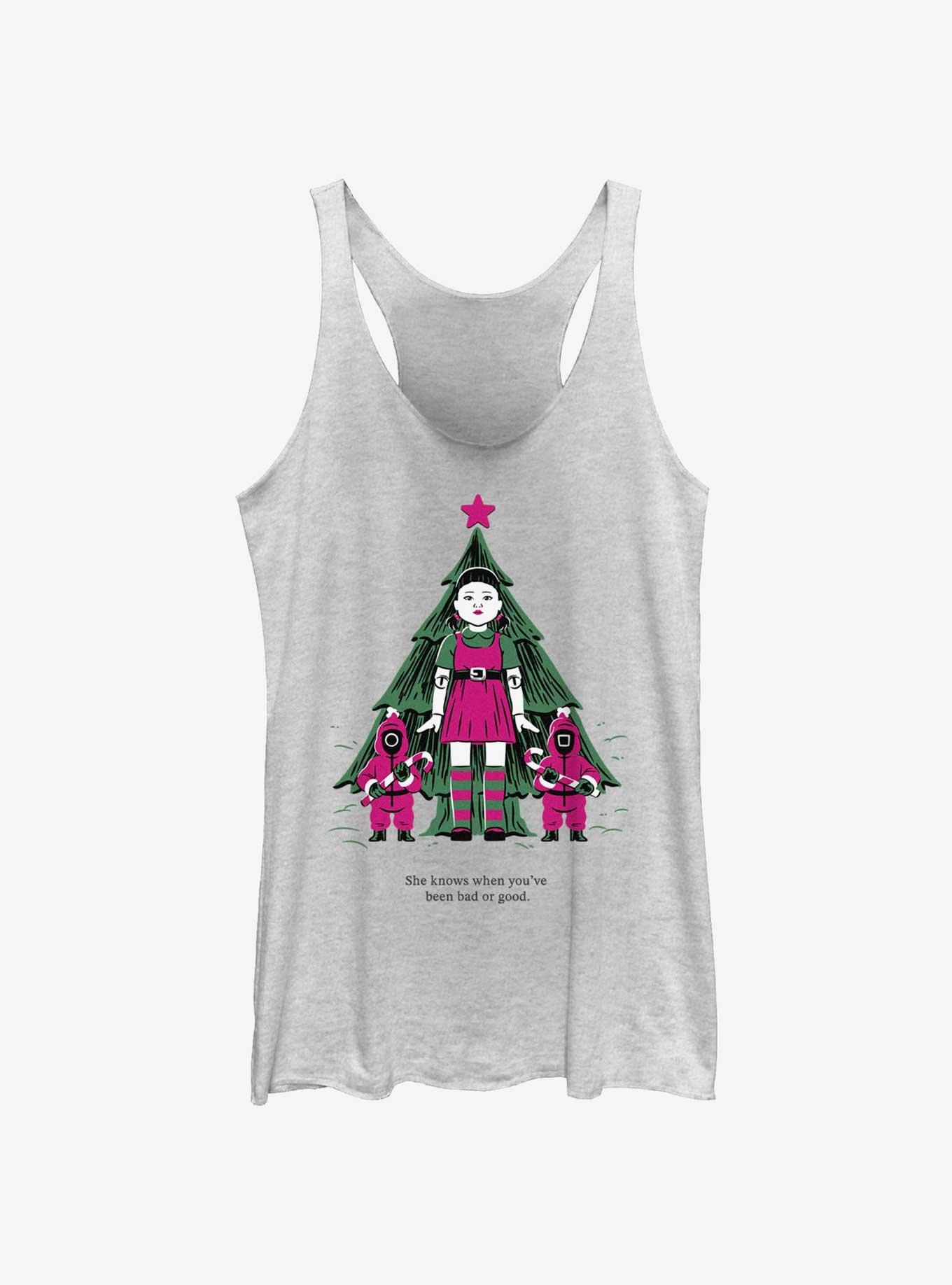 Squid Game Christmas Young-Hee Doll Knows Womens Tank Top, , hi-res