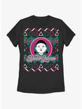 Squid Game Young-Hee Doll Ugly Christmas Womens T-Shirt, BLACK, hi-res