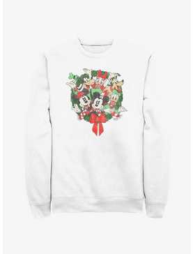Disney Mickey Mouse Mickey & Friends Christmas Wreath Sweatshirt, , hi-res