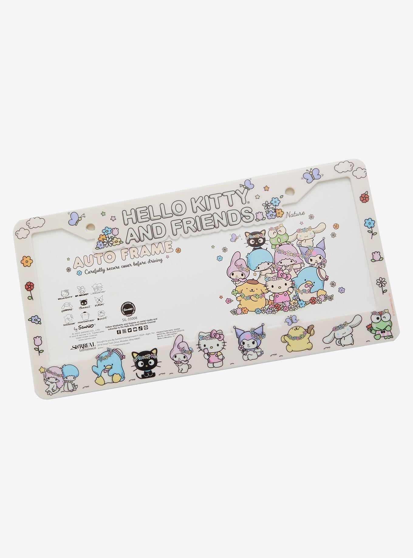 Sanrio Hello Kitty and Friends Flowers Allover Print License Plate Frame - BoxLunch Exclusive, , hi-res