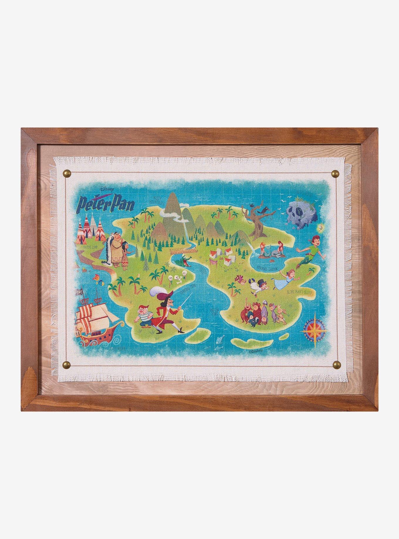 Disney Peter Pan Neverland Map Wall Art &mdash; BoxLunch Exclusive, , hi-res