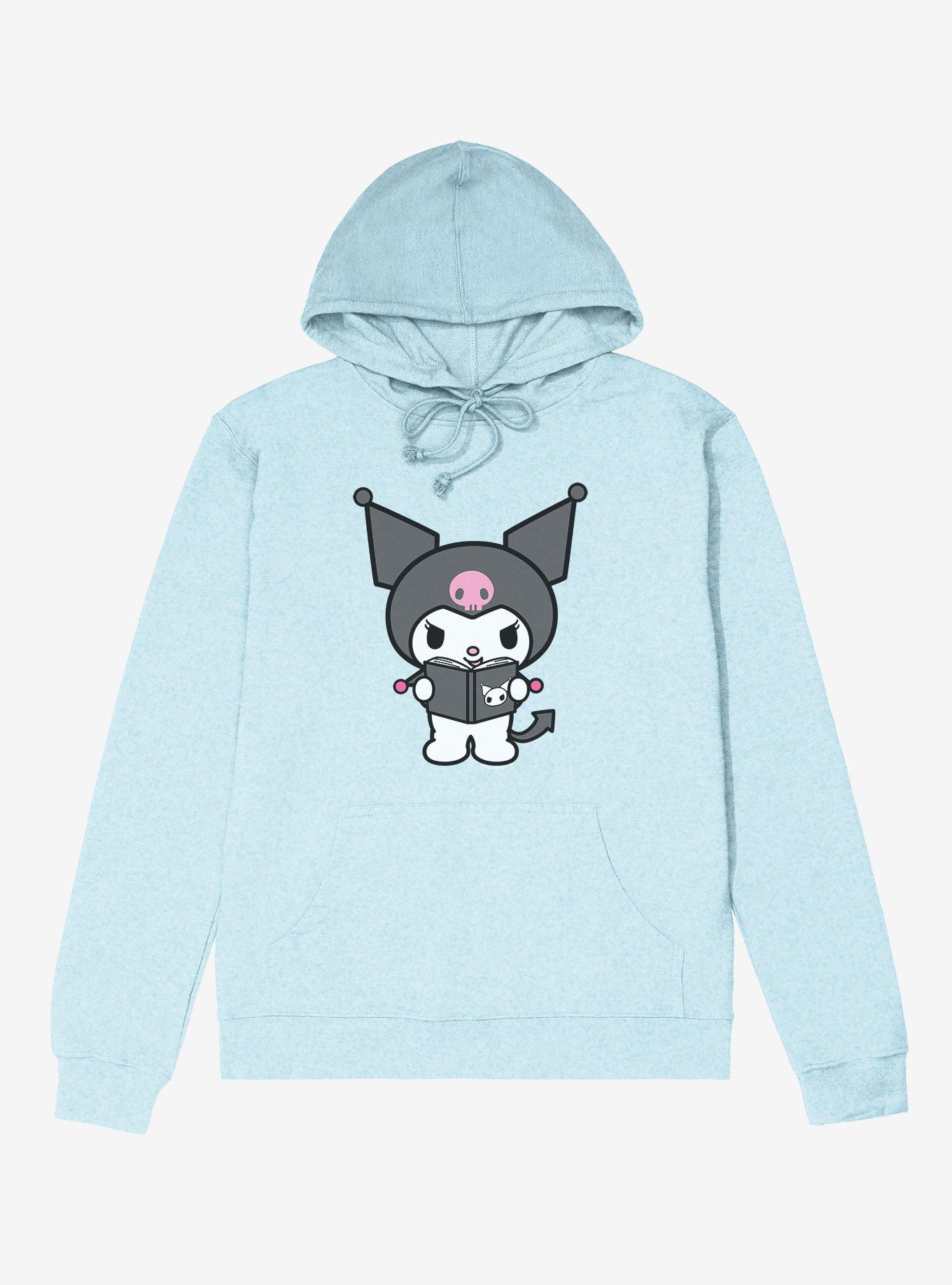 Kuromi Reading Lightweight Hoodie - BLUE | BoxLunch