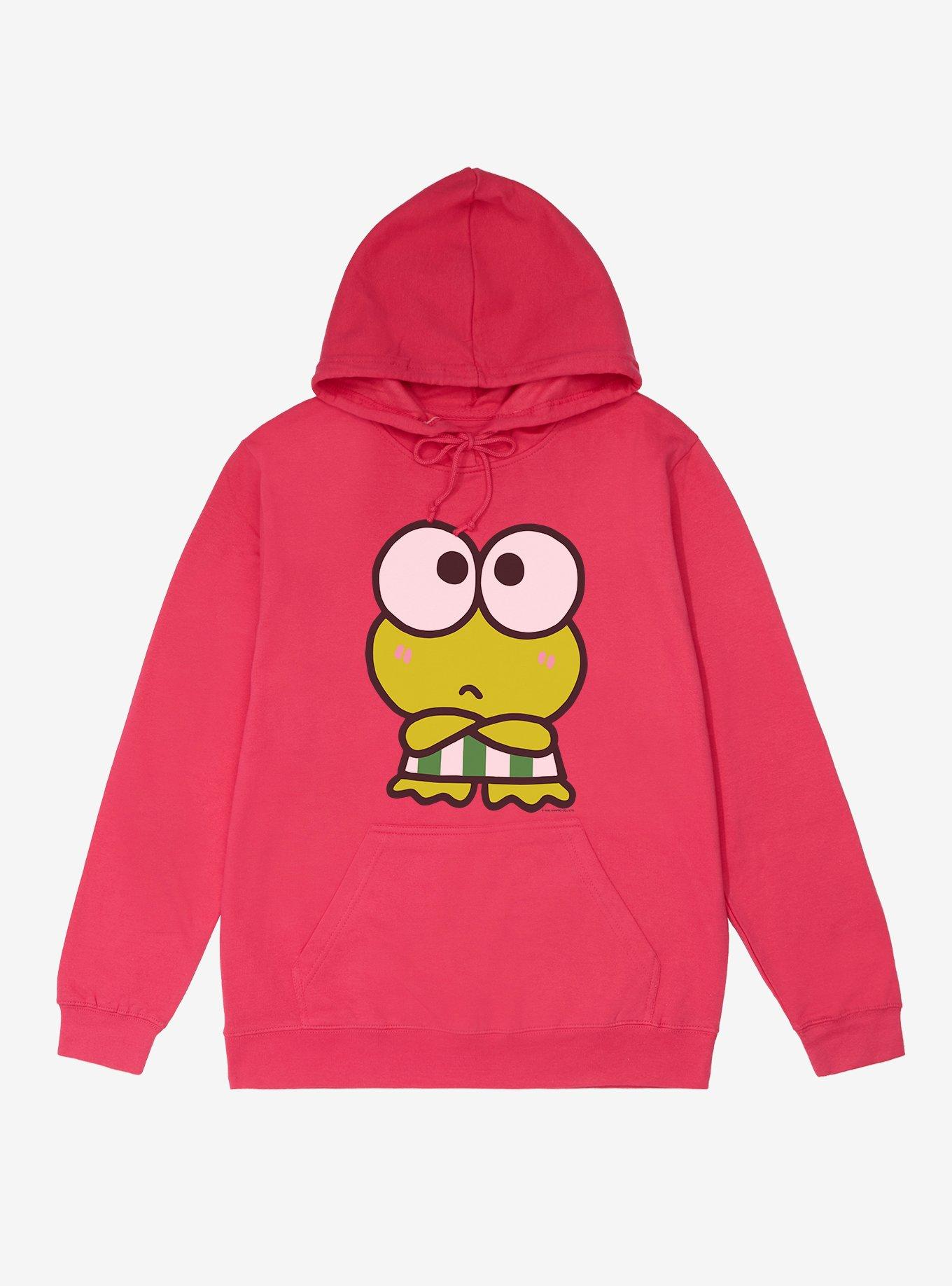 Keroppi Upset French Terry Hoodie PINK BoxLunch