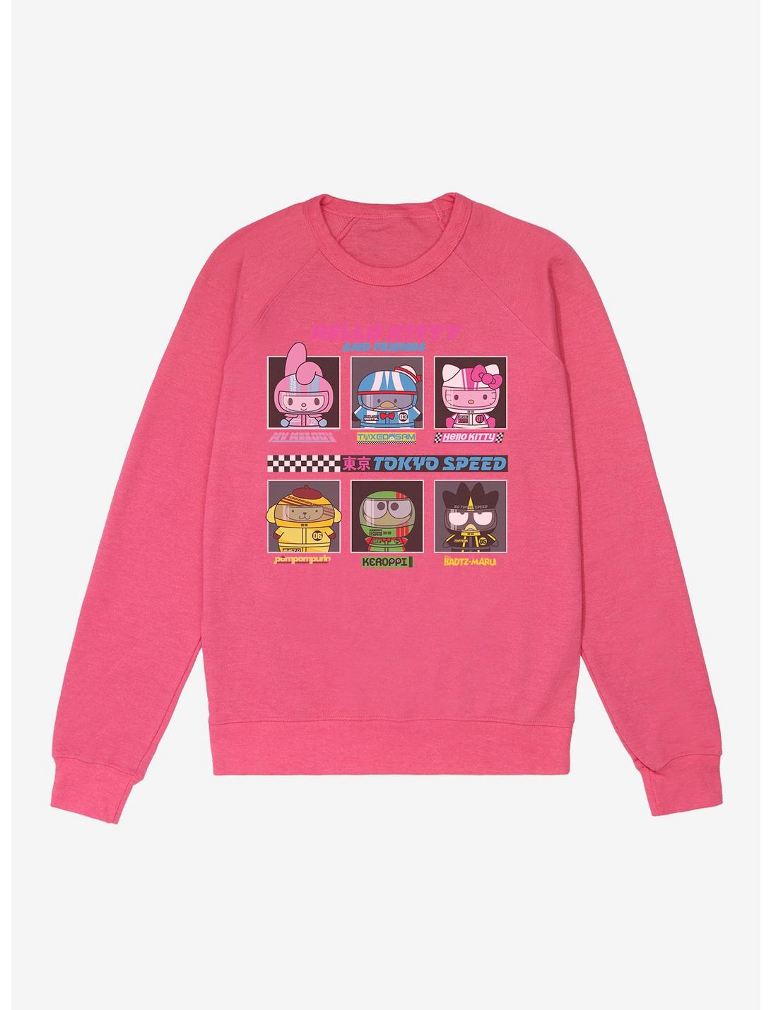 Hello Kitty & Friends Tokyo Speed Grid French Terry Sweatshirt, HELICONIA HEATHER, hi-res
