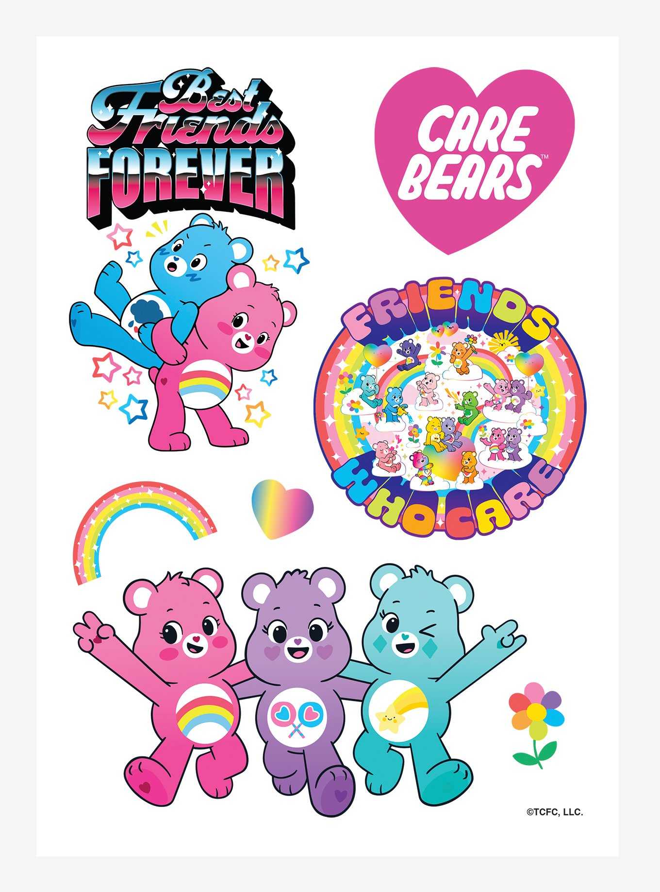 Care Bears Best Friends Forever Sticker Sheet, , hi-res