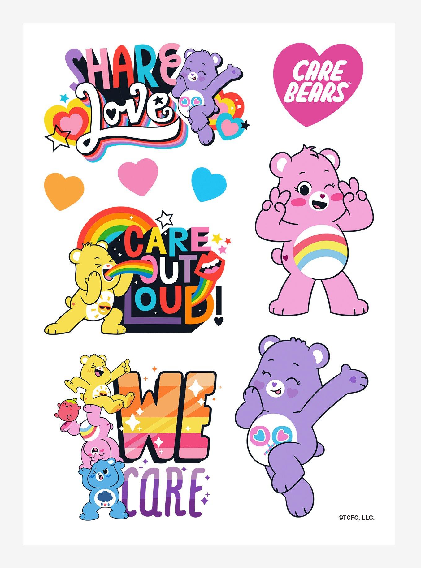 Care Bears We Care Sticker Sheet, , hi-res