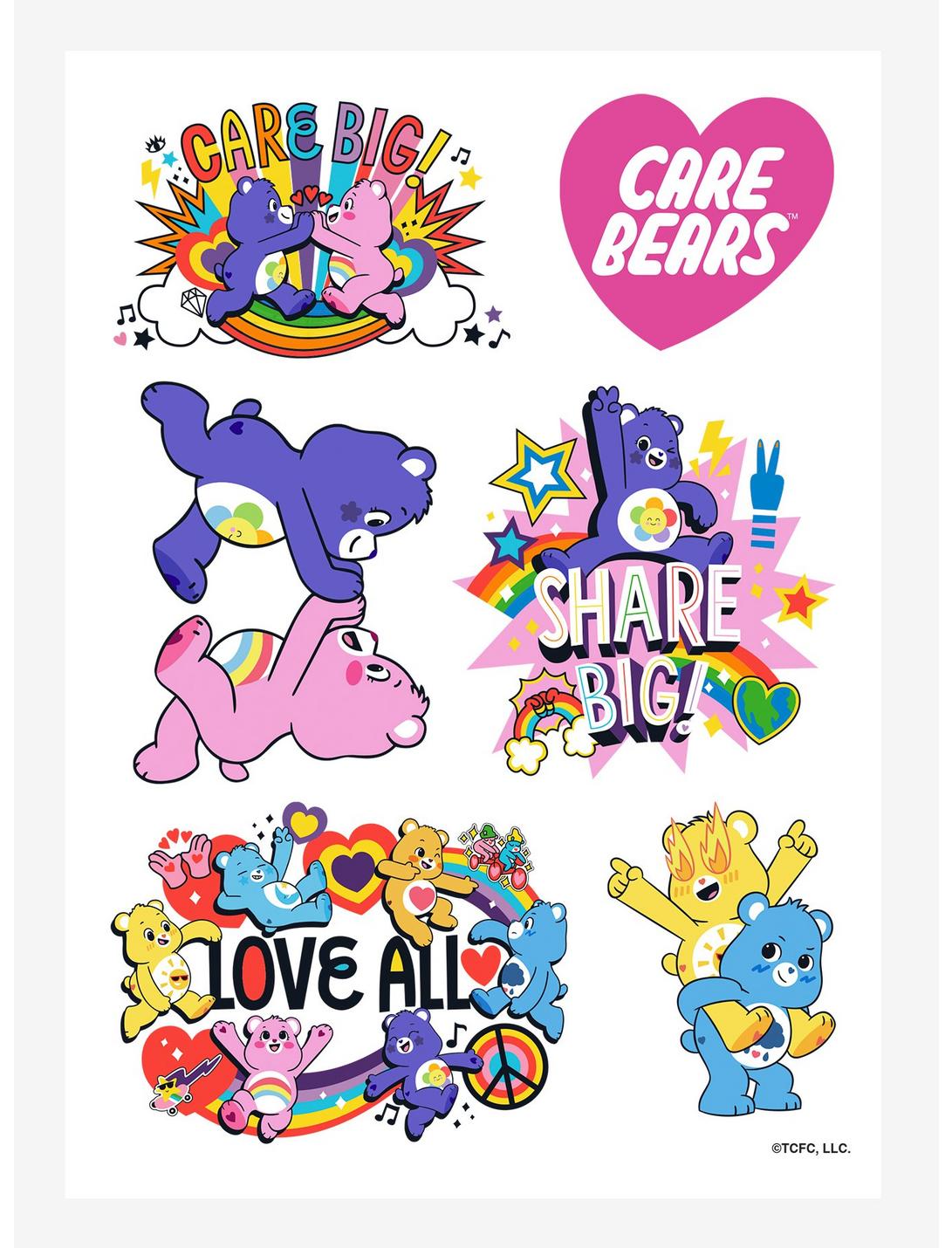 Care Bears Love All Sticker Sheet, , hi-res