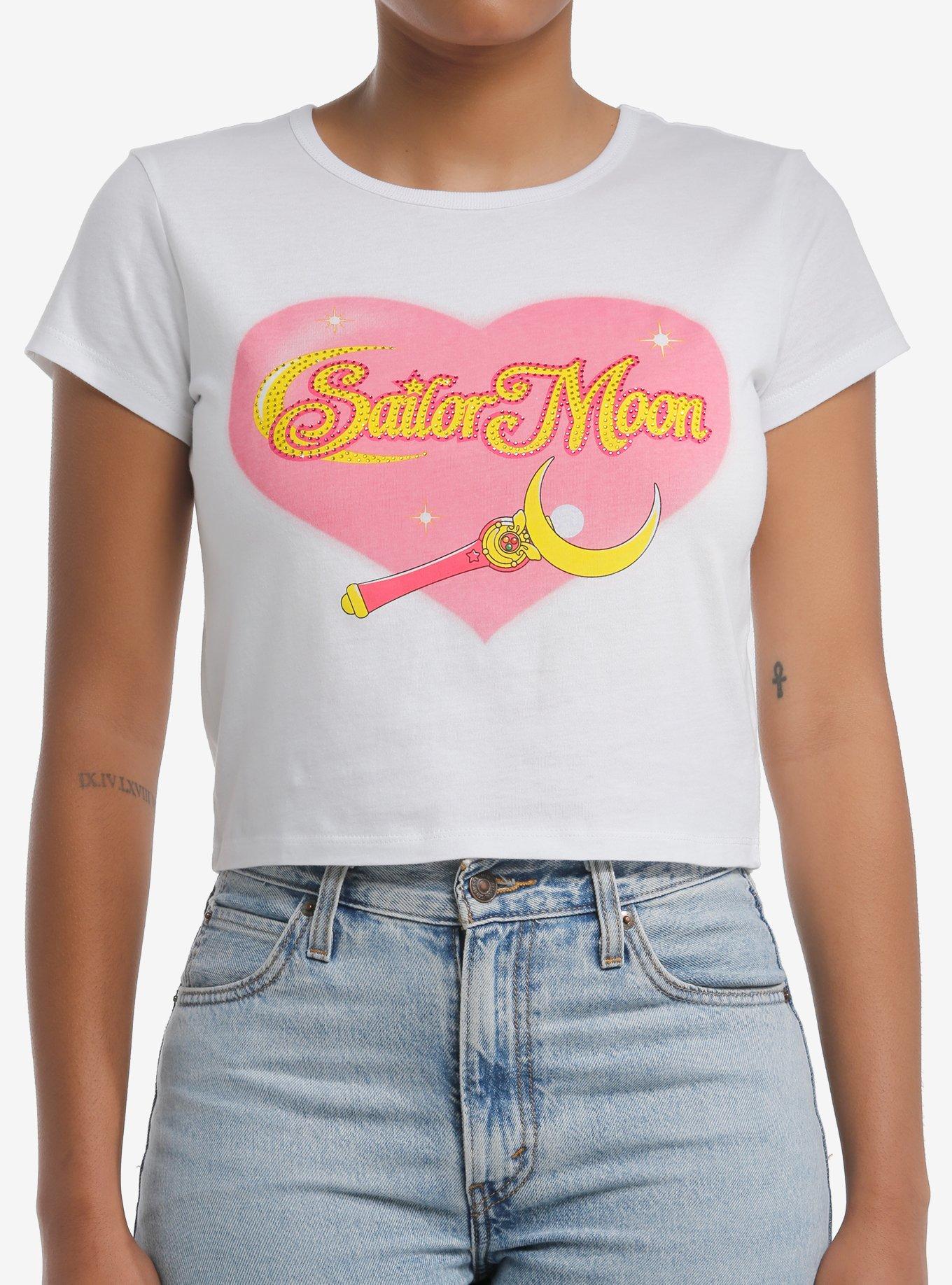 Sailor Moon Rhinestone Logo Girls Baby T-Shirt, , hi-res