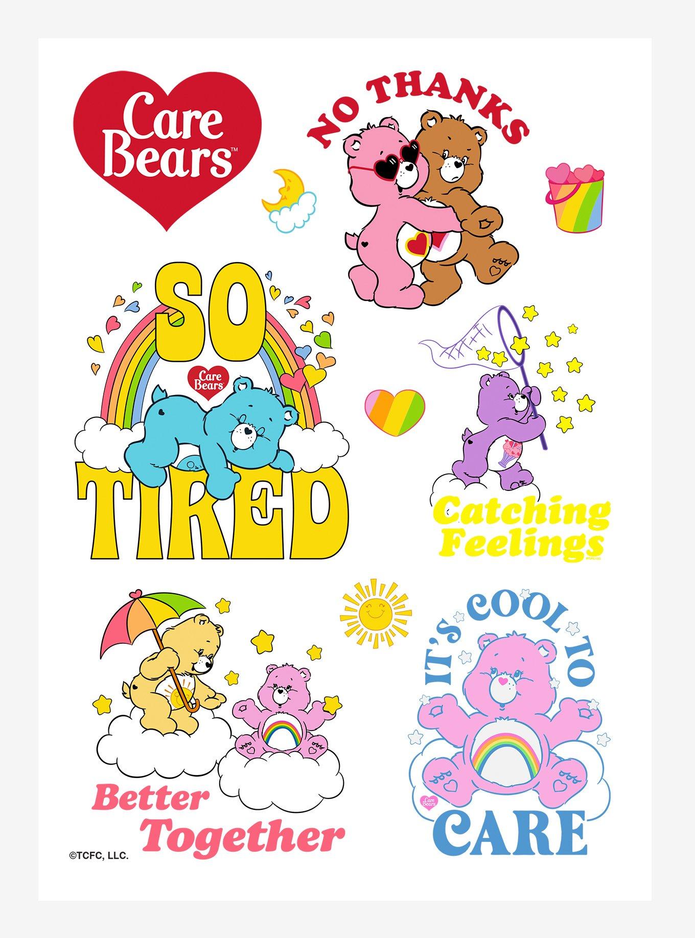 Care Bears Better Together Sticker Sheet - WHITE