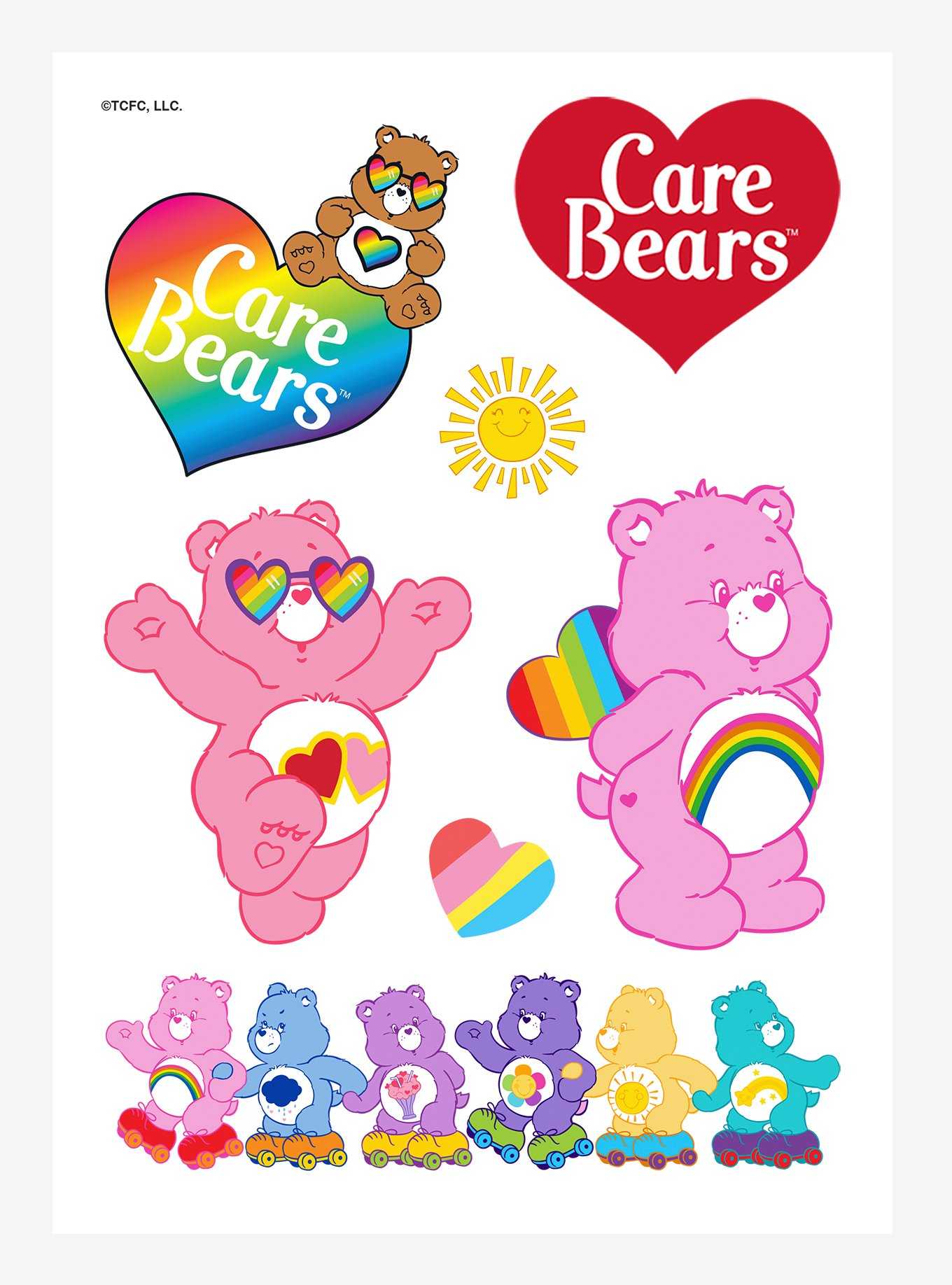 Love A Lot Bear Care Bear Sticker/water Bottle, Laptop, Notebook Sticker/  Gloss Vinyl Sticker 