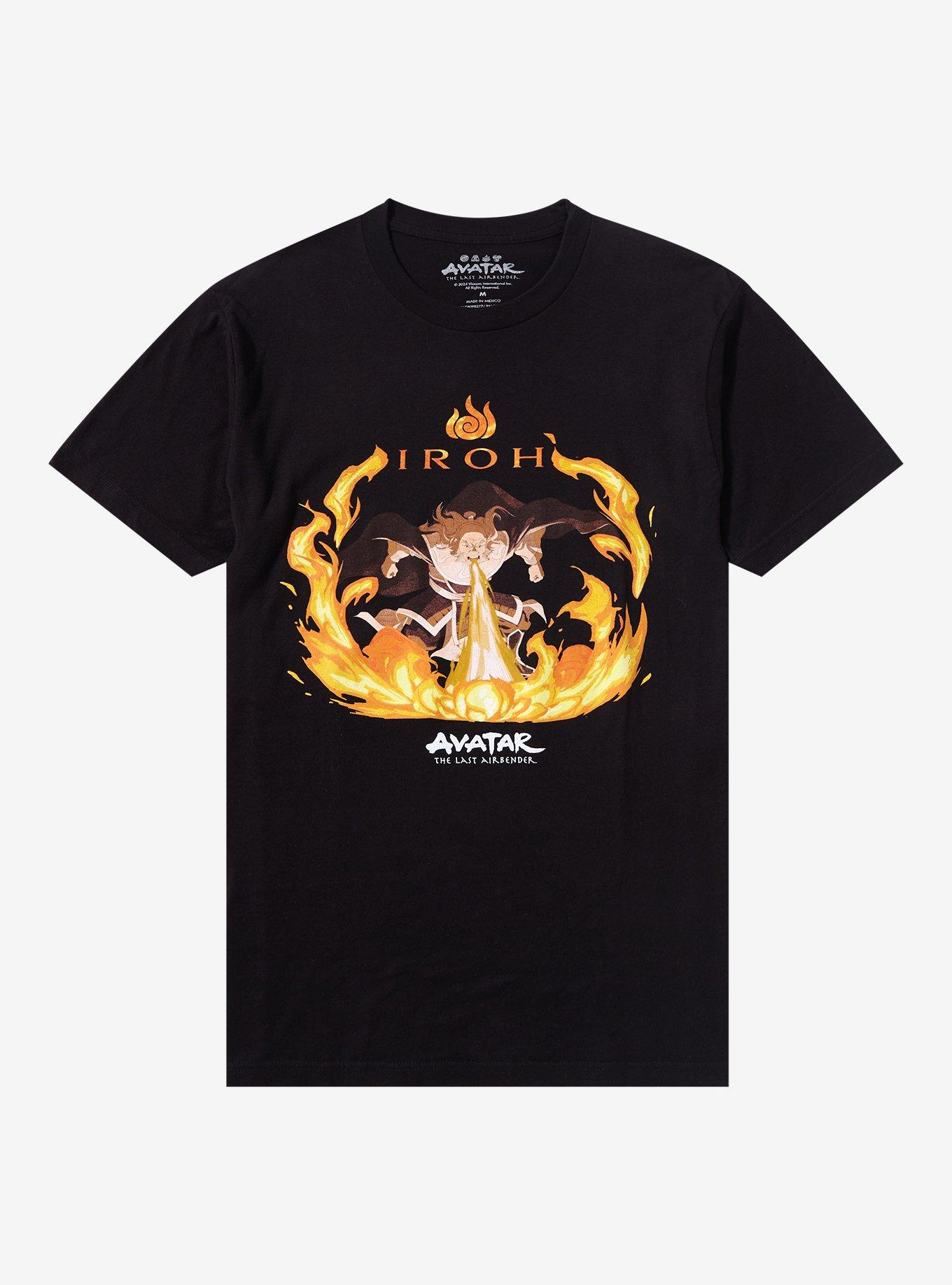Avatar: The Last Airbender Iroh Fire T-Shirt, BLACK, hi-res