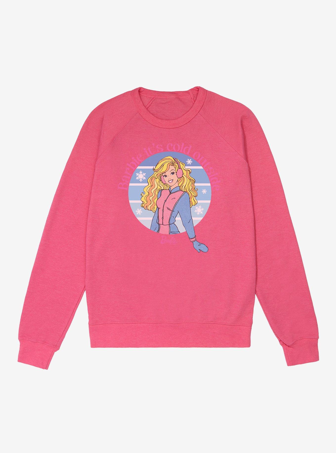 Barbie It's Cold Outside French Terry Sweatshirt, HELICONIA HEATHER, hi-res