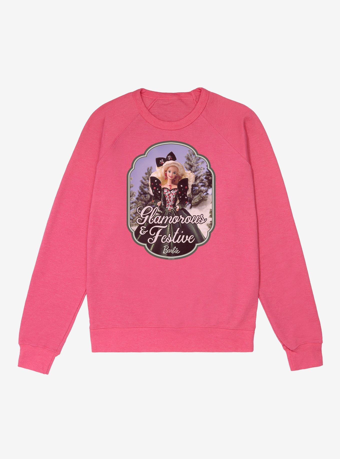 Barbie Glamorous & Festive French Terry Sweatshirt, HELICONIA HEATHER, hi-res