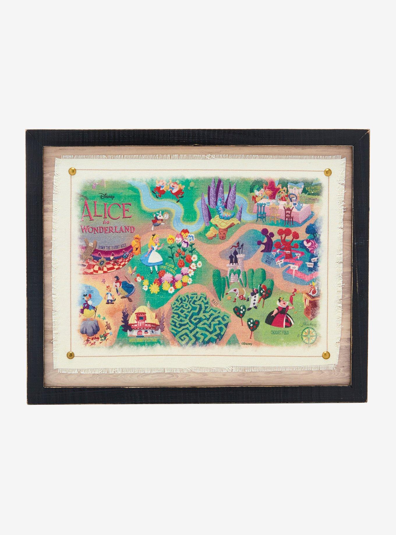 Disney Alice In Wonderland Map Framed Wall Art, , hi-res