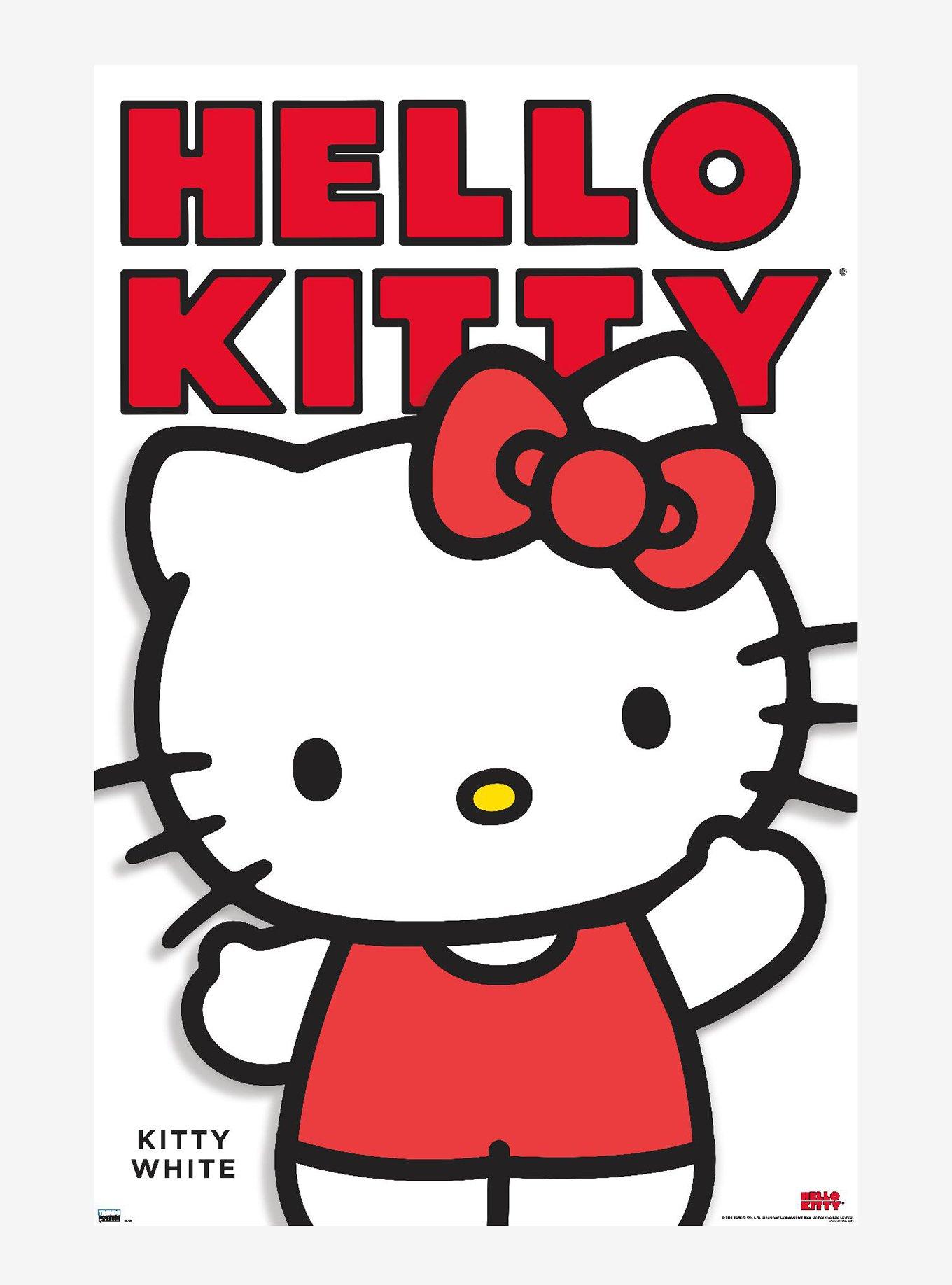 Hello Kitty hug, cute, hello kitty, anime, kitty, bear, hello, cat