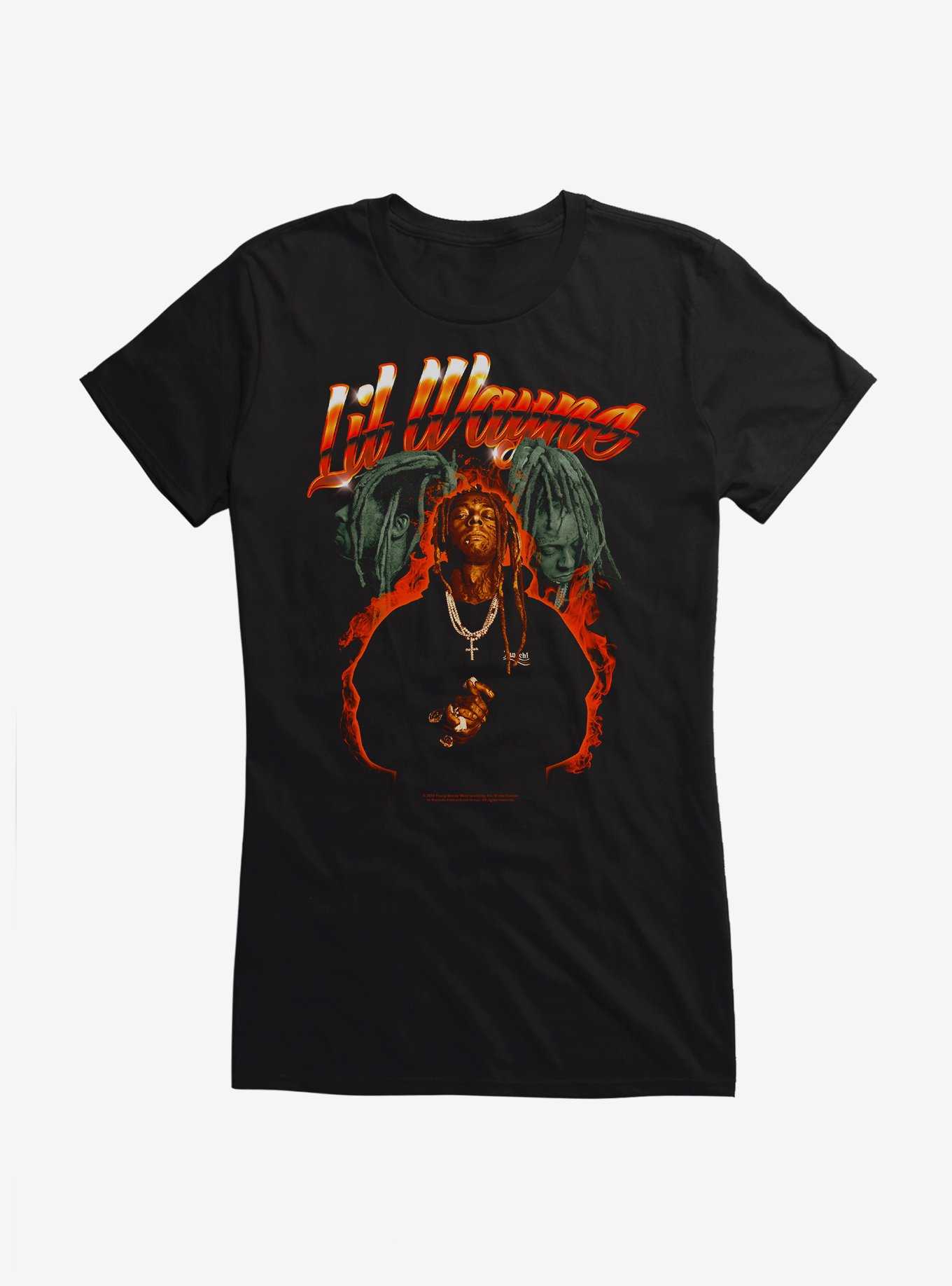 Lil Wayne Flames Girls T-Shirt, , hi-res