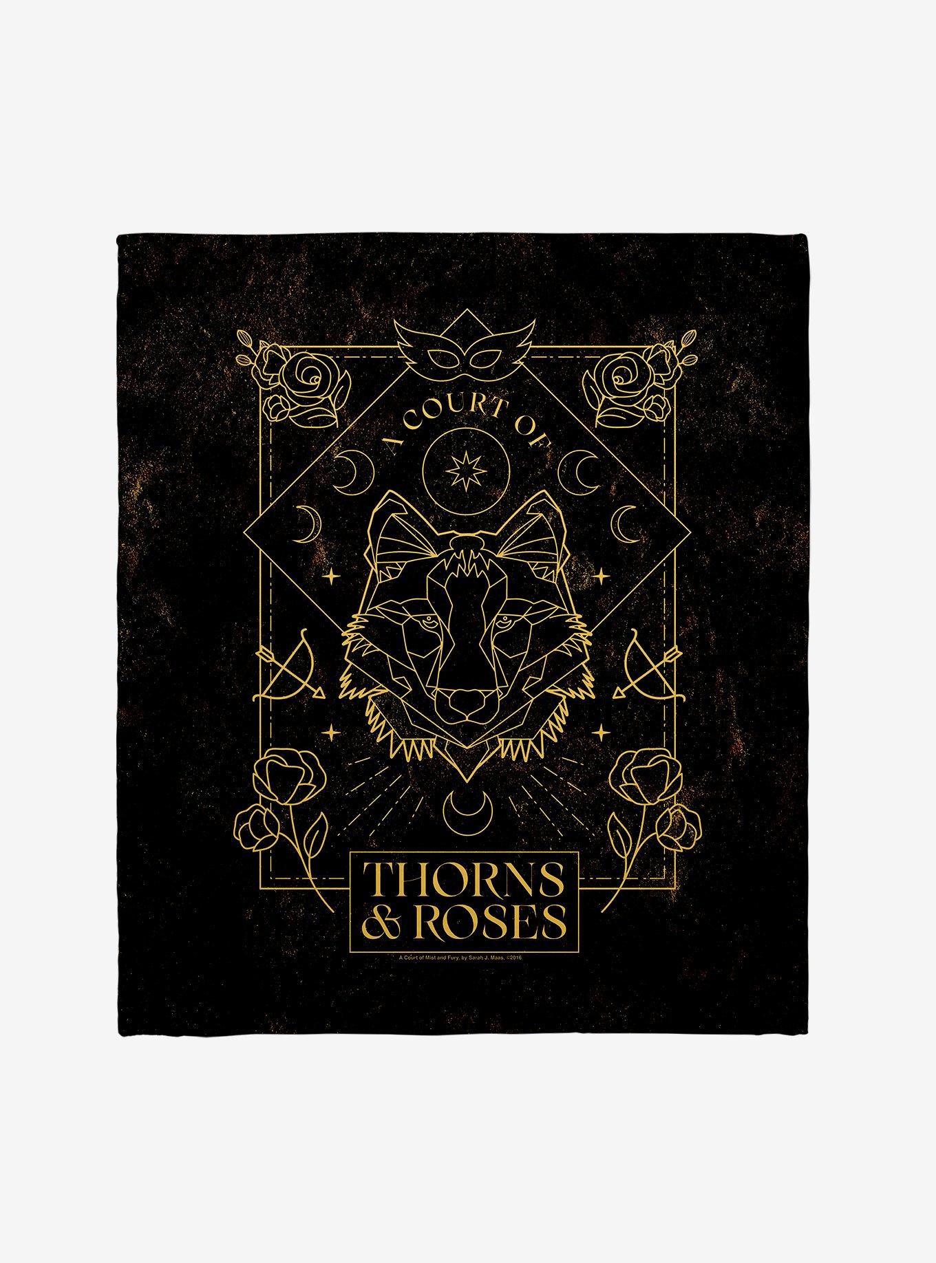 A Court Of Thorns Roses Title Throw Blanket WHITE Hot Topic