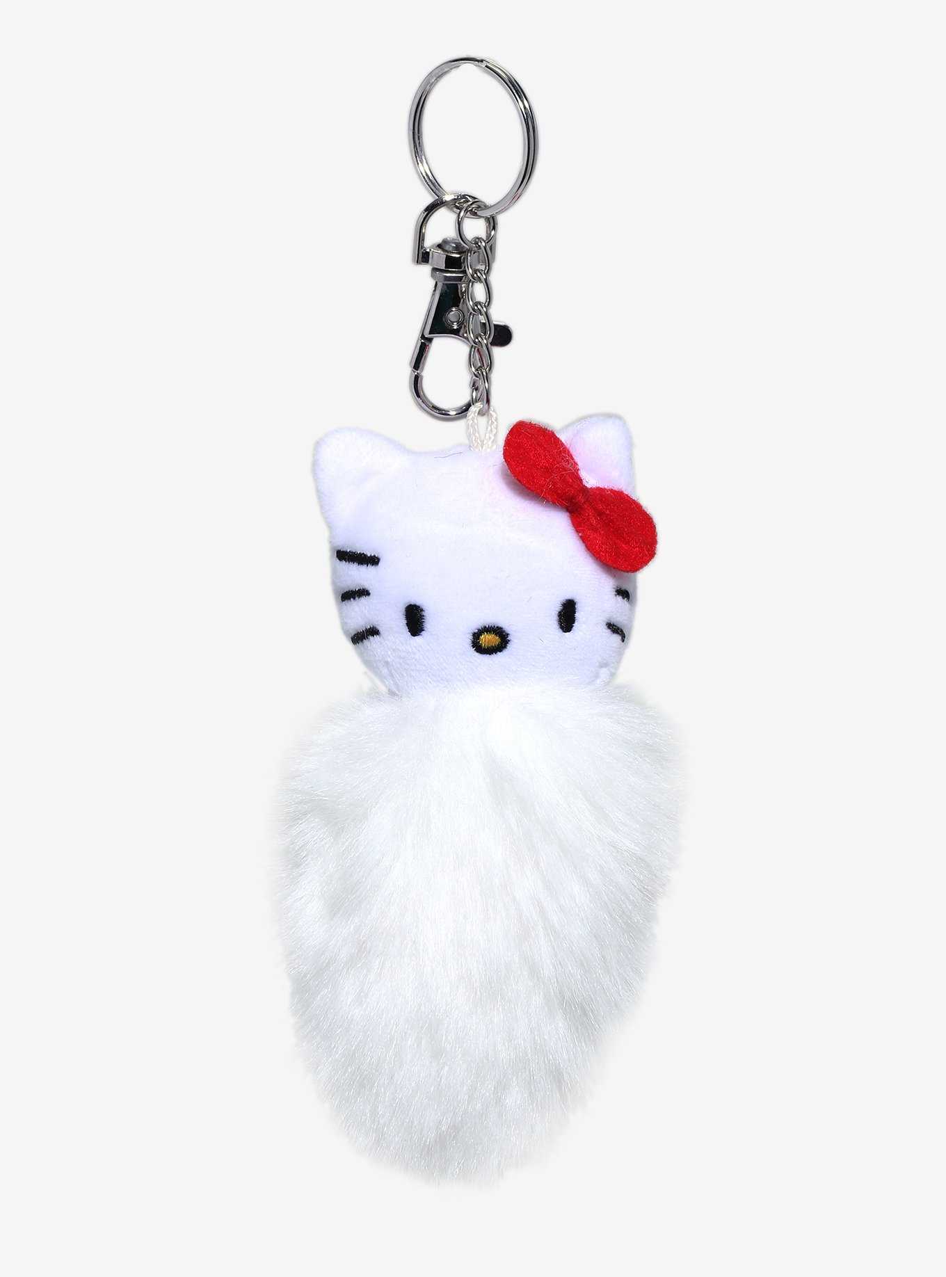 Hello Kitty Fluffy Tail Key Chain, , hi-res
