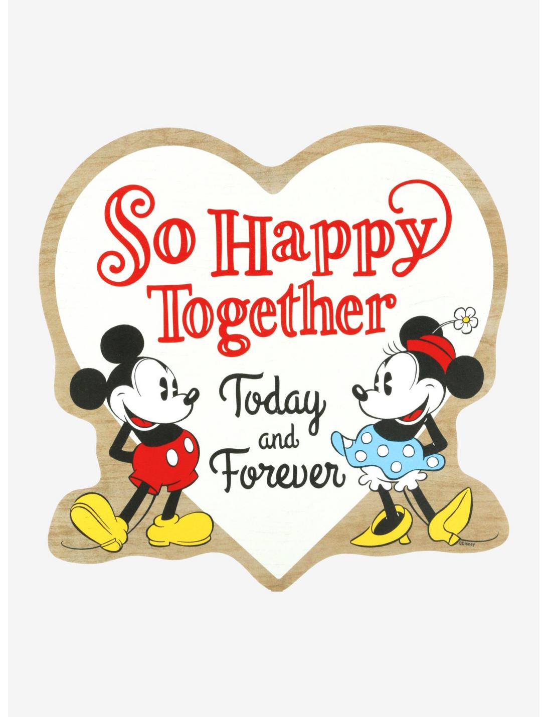 Disney Mickey Mouse & Minnie Mouse Heart Wall Art, , hi-res