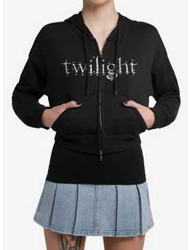 The Twilight Saga Edward Rhinestone Girls Crop Hoodie, , hi-res