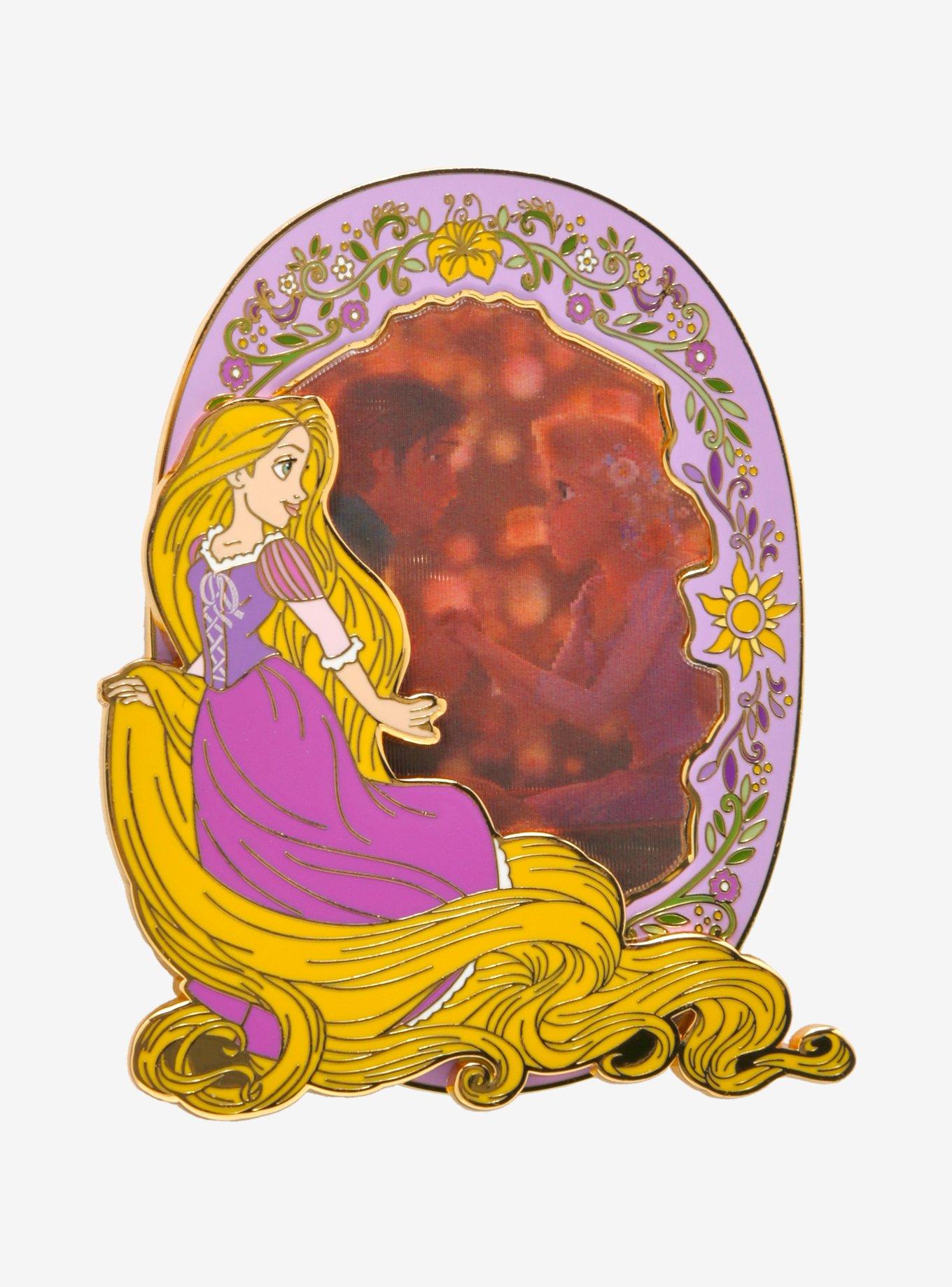 Loungefly Disney Tangled Rapunzel and Flynn Lenticular Limited Edition Enamel Pin, , hi-res