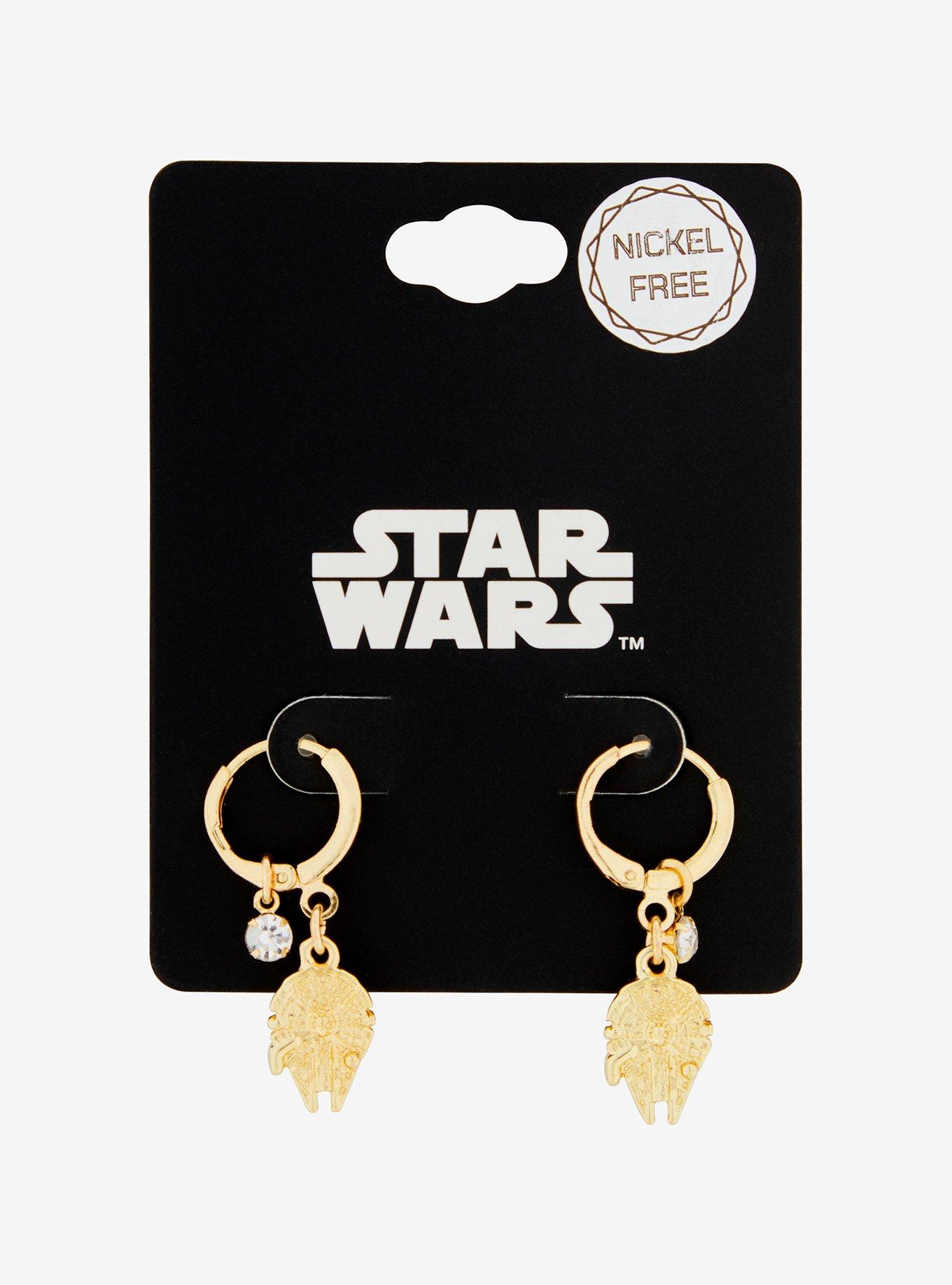 Star Wars Millennium Falcon Hoop Earrings &mdash; BoxLunch Exclusive, , hi-res