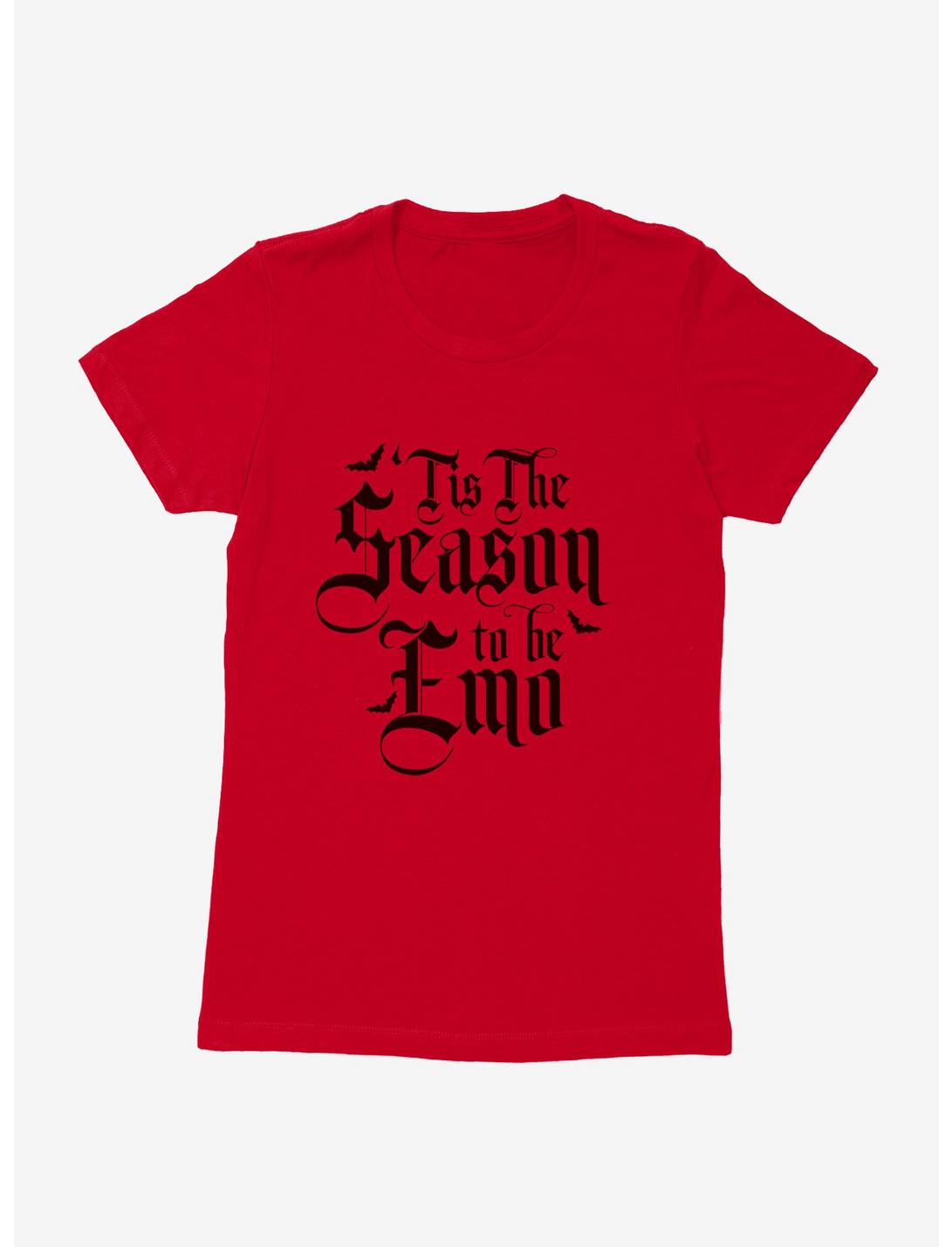 Tis The Season To Be Emo Womens T-Shirt, RED, hi-res