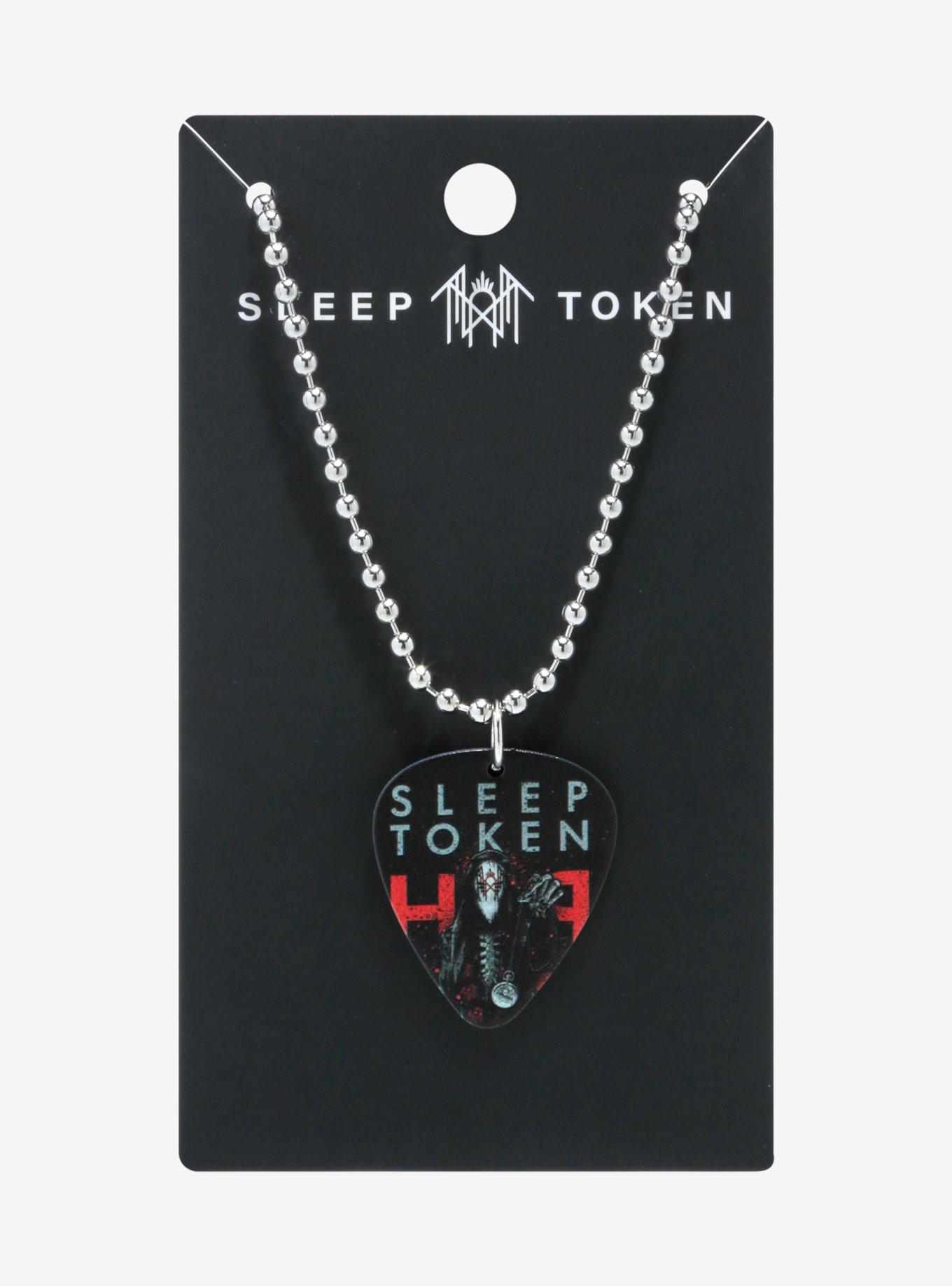 Sleep Token Guitar Pick Ball Chain Necklace, , hi-res