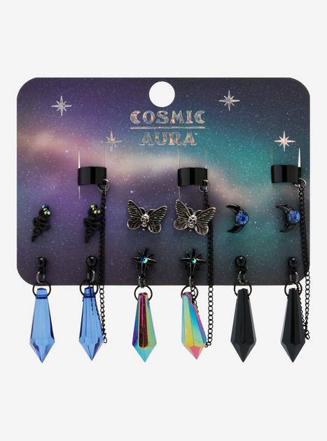 Cosmic Aura Mystical Crystal Cuff Earring Set | Hot Topic