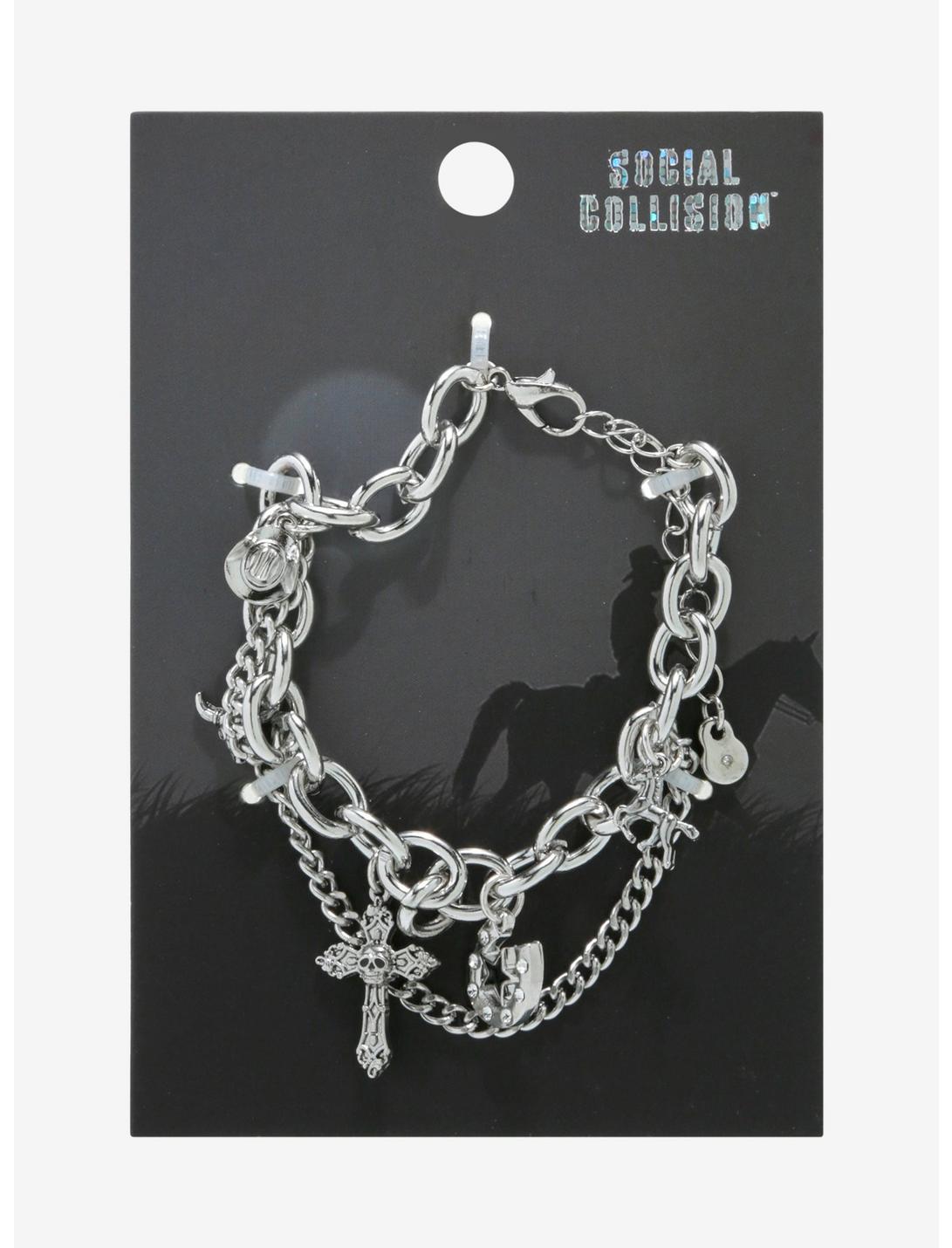 Social Collision Gothic Cowboy Charm Bracelet, , hi-res