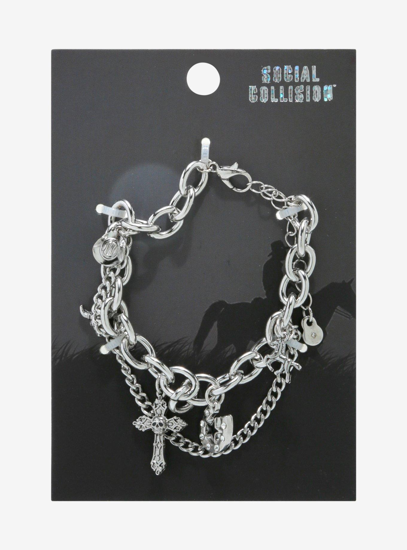 Social Collision Gothic Cowboy Charm Bracelet, , hi-res