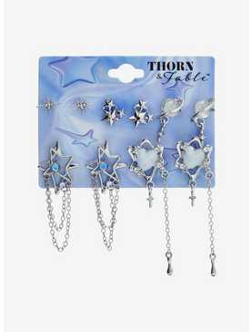 Thorn & Fable Star Heart Planet Drop Earring Set, , hi-res