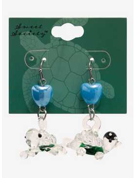 Sweet Society Glass Turtle Earrings, , hi-res