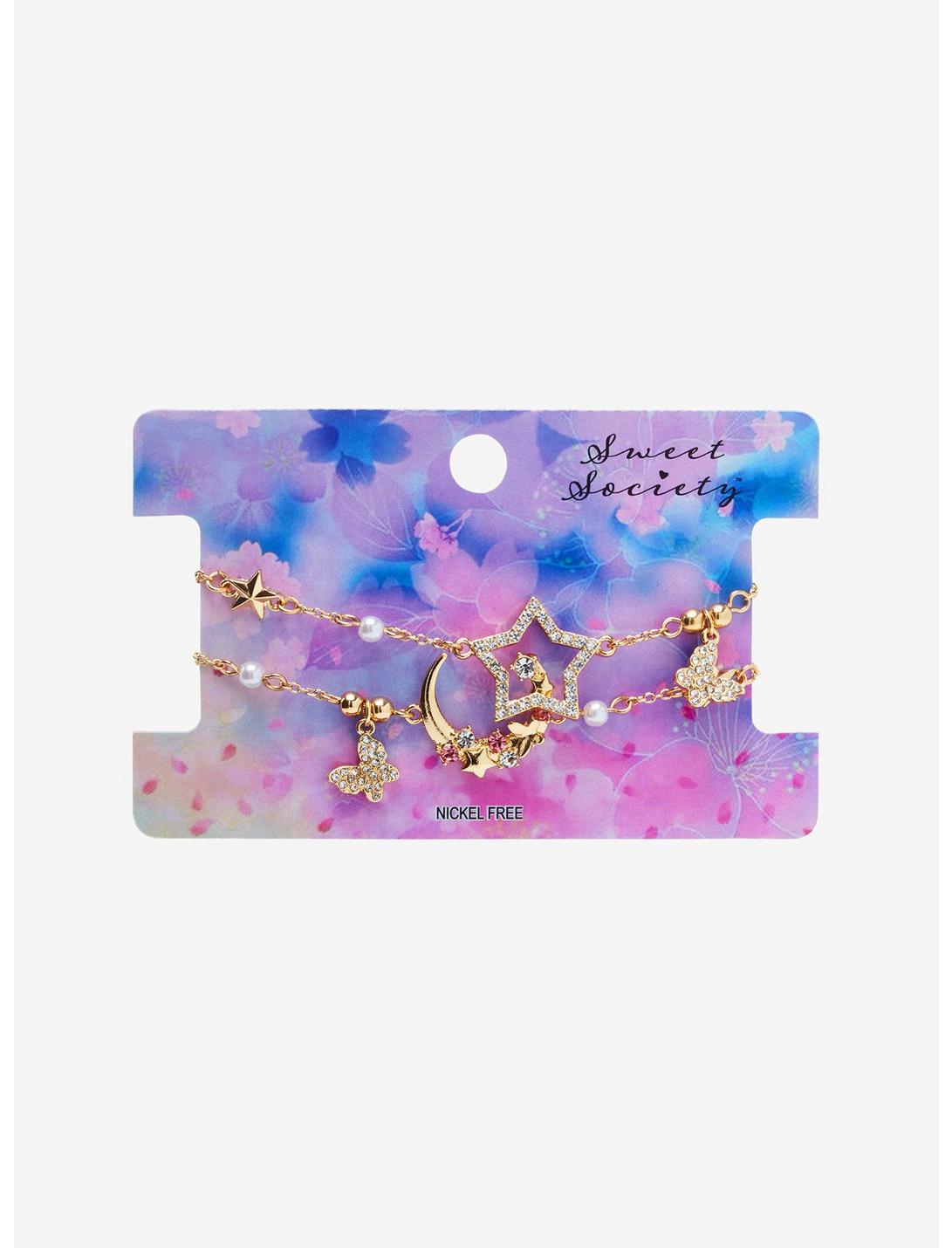 Sweet Society Sakura Moon & Star Bracelet Set, , hi-res