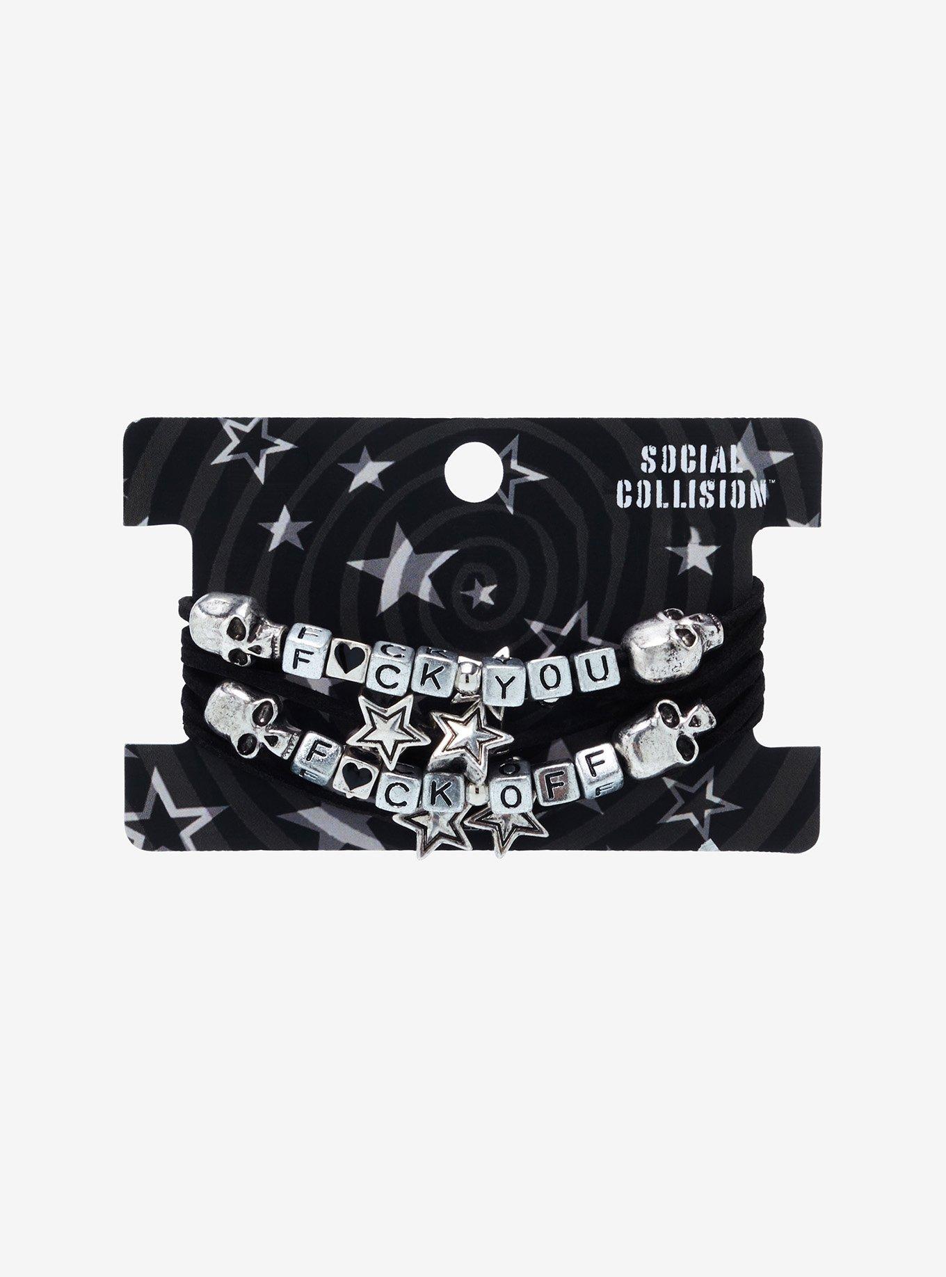Social Collision F*ck You & F*ck Off Best Friend Bracelet Set, , hi-res