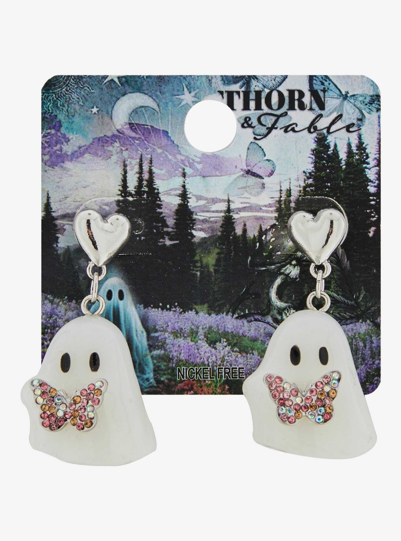 Thorn & Fable Ghost Butterfly Earrings, , hi-res