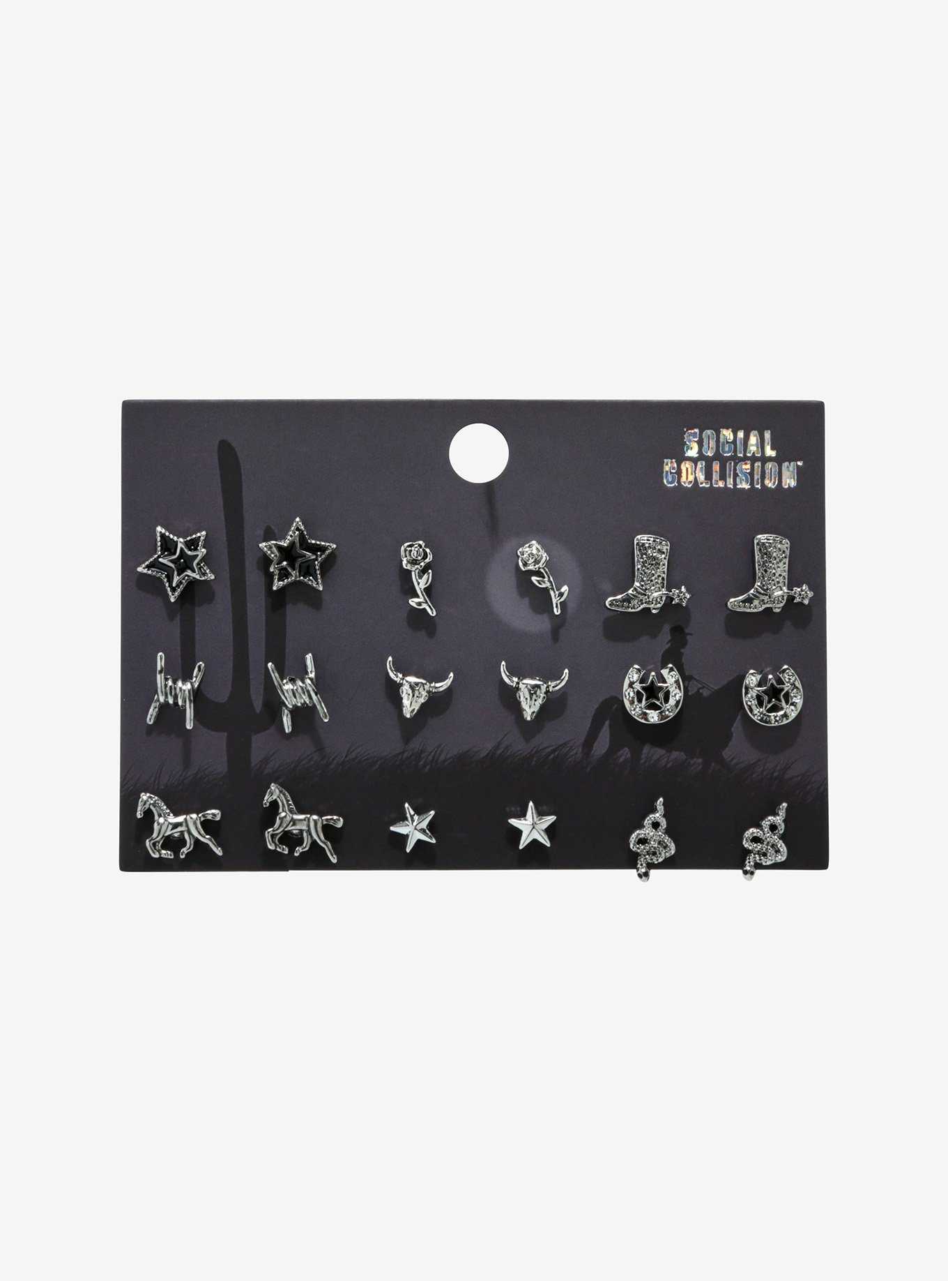 Social Collision® Western Cowgirl Earring Set, , hi-res