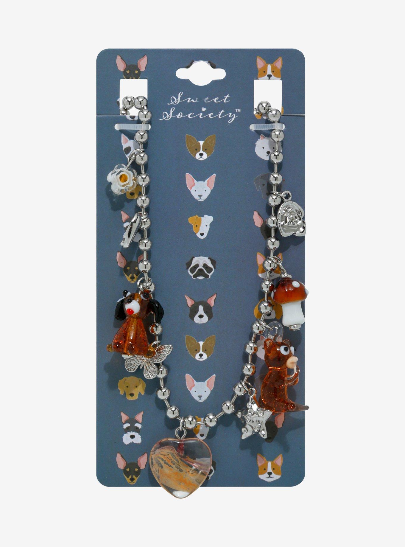 Sweet Society Glass Animal Charm Necklace, , hi-res