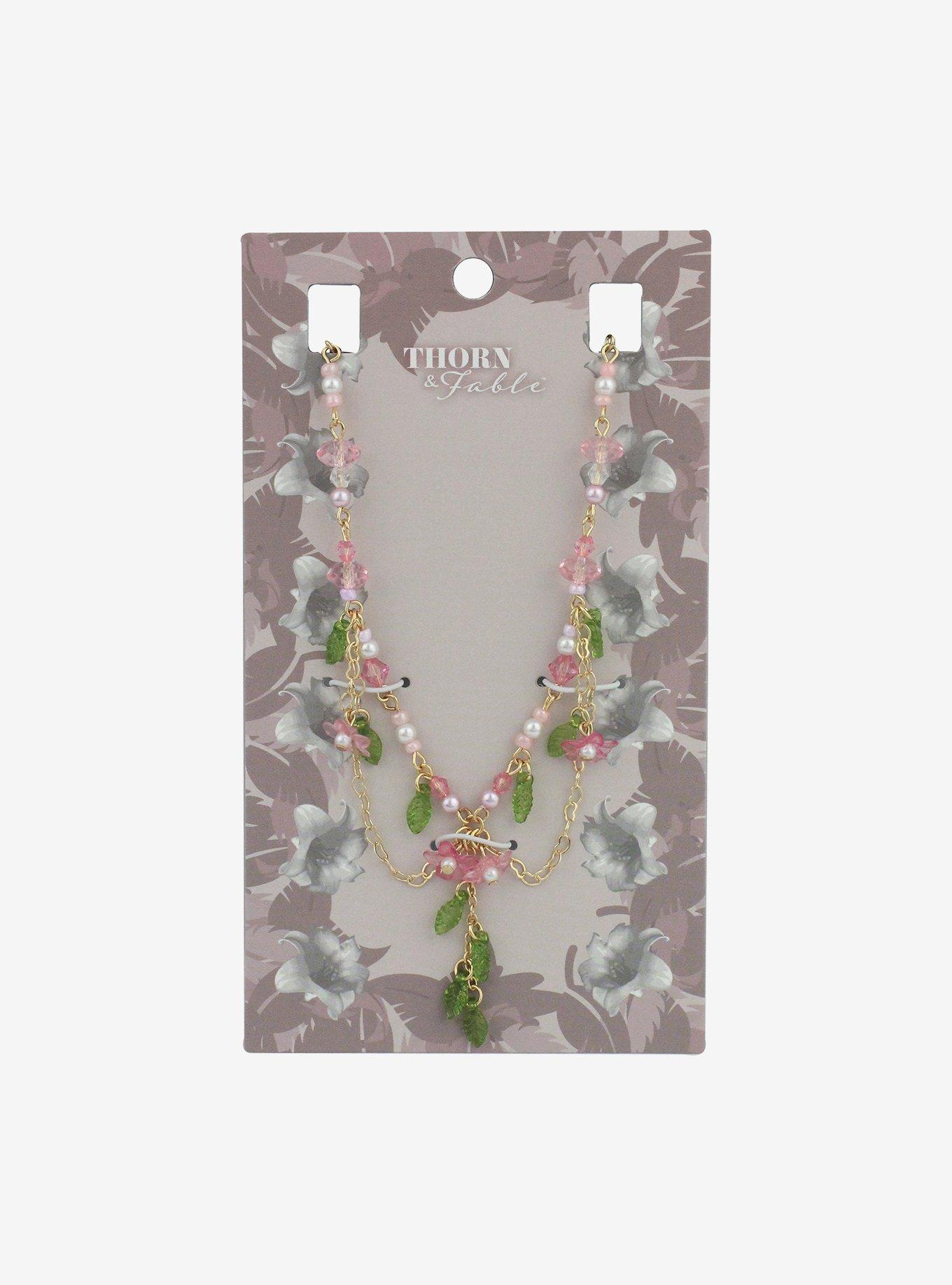 Thorn & Fable Sakura Falling Leaves Necklace, , hi-res