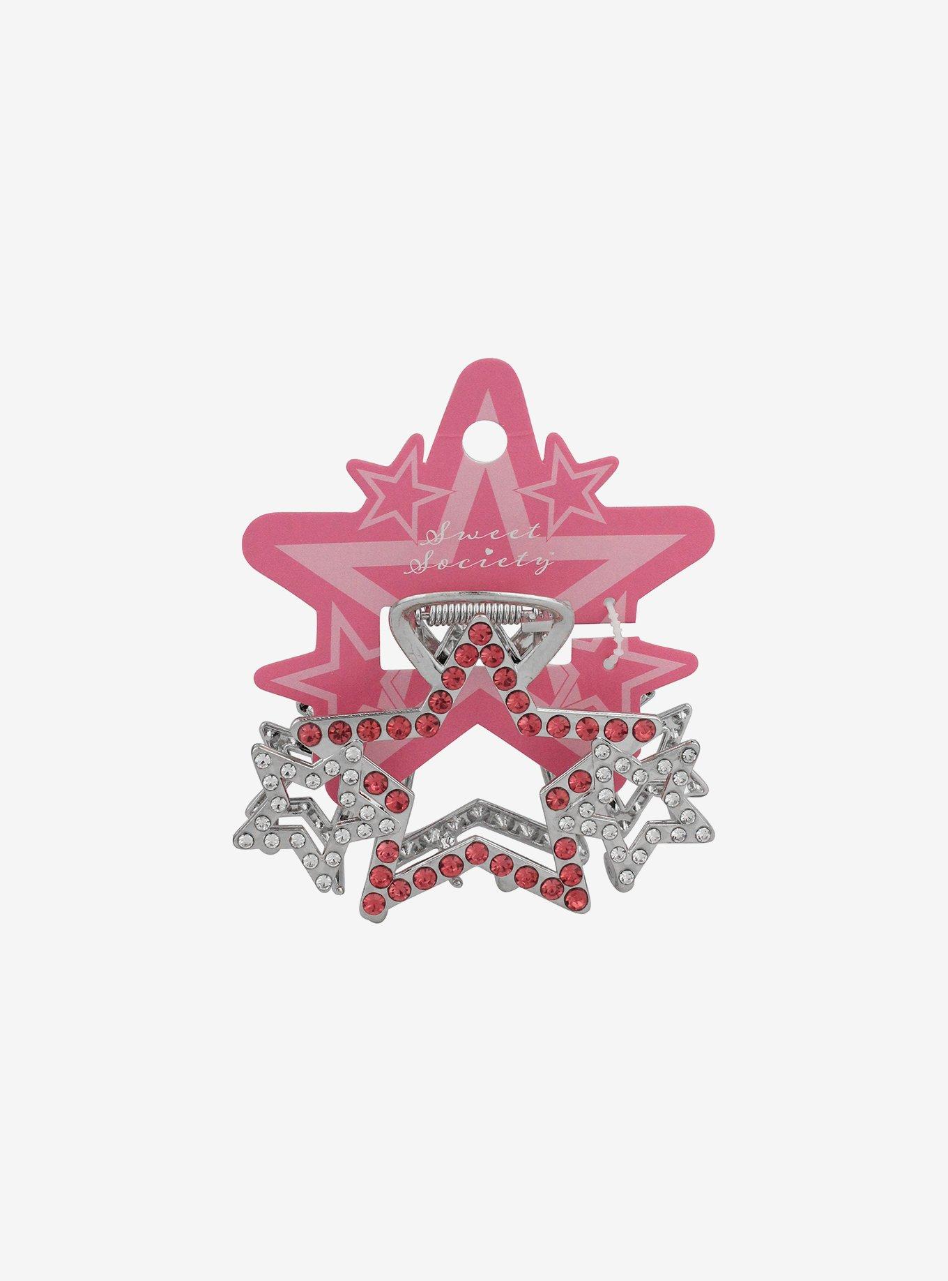 Sweet Society Triple Star Bling Claw Hair Clip, , hi-res