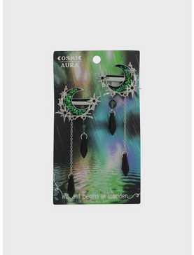 Cosmic Aura Celestial Crystal Green Opal Hair Clip Set, , hi-res