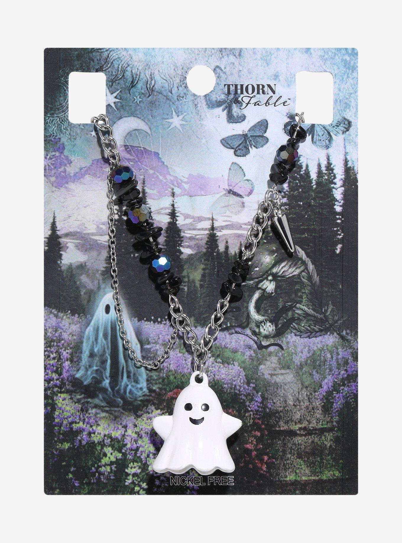 Thorn & Fable Ghost Spike Bead Necklace, , hi-res