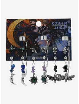 Cosmic Aura Death Moth Celestial Cuff Earring Set, , hi-res