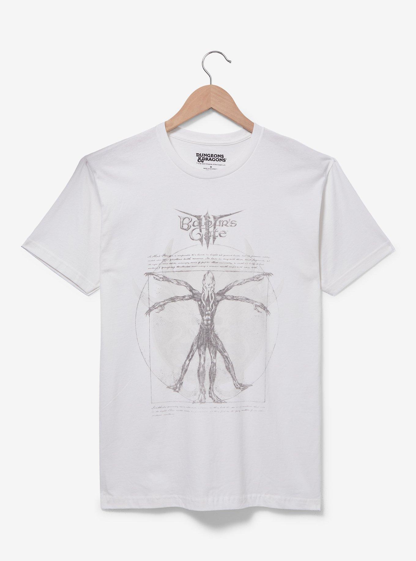Dungeons & Dragons Baldur's Gate 3 Vitruvian Mind Flayer T-Shirt &mdash; BoxLunch Exclusive, , hi-res