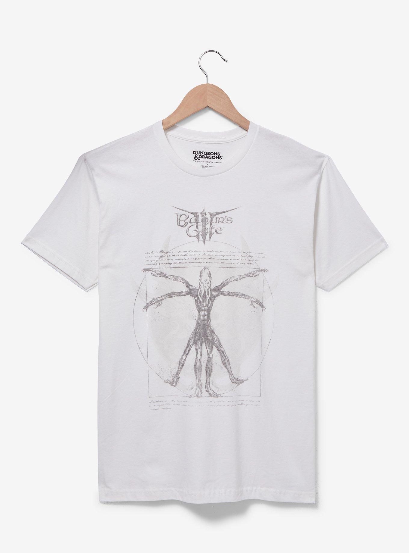 Dungeons & Dragons Baldur's Gate 3 Vitruvian Mind Flayer T-Shirt — BoxLunch Exclusive, , hi-res