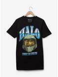 Halo Master Chief Helmet Retro Style T-Shirt - BoxLunch Exclusive, BLACK, hi-res