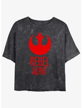 Star Wars Rebel Aunt Girls Mineral Wash Crop T-Shirt, , hi-res