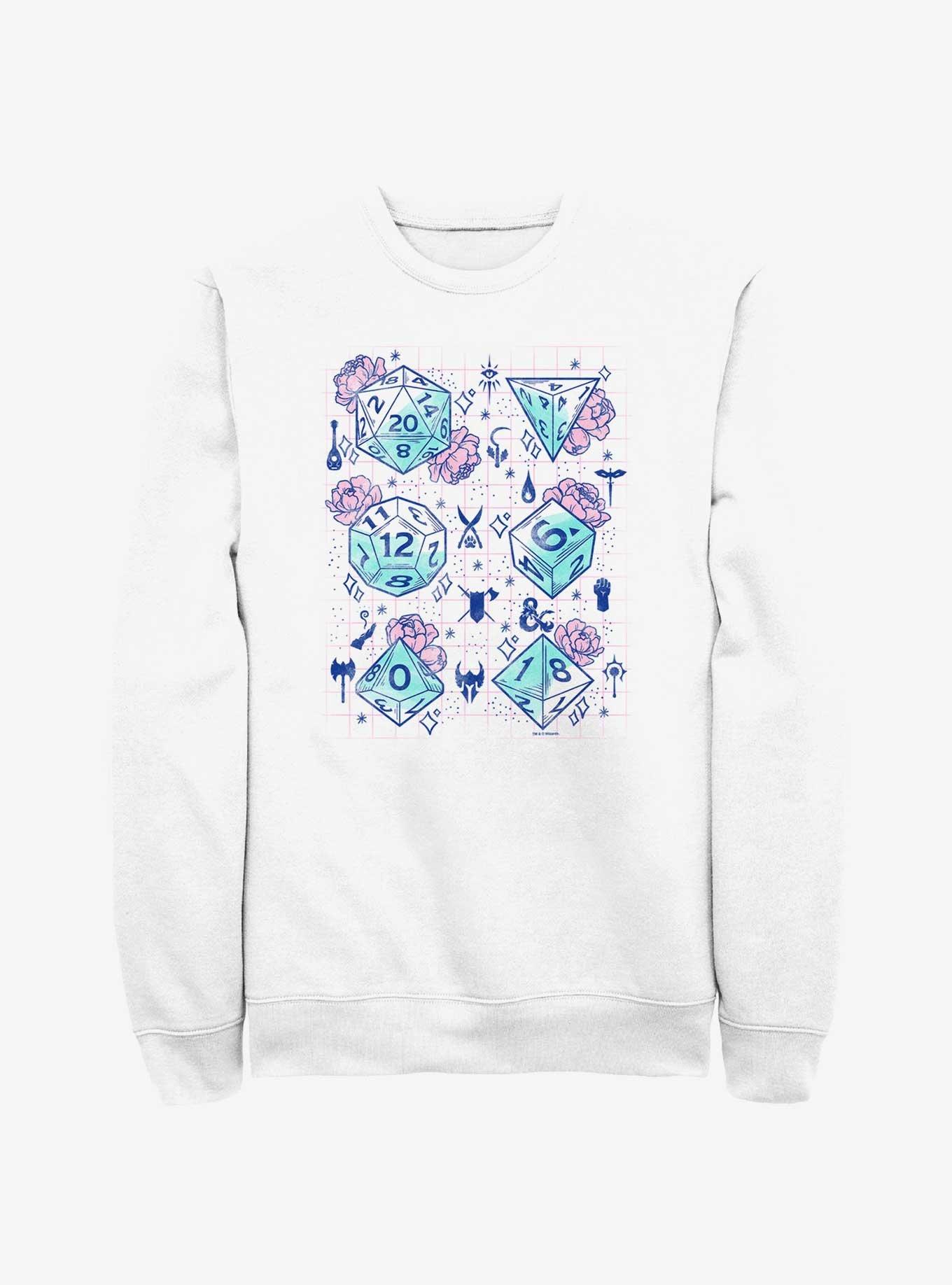 Dungeons & Dragons Floral Dice Sweatshirt, , hi-res